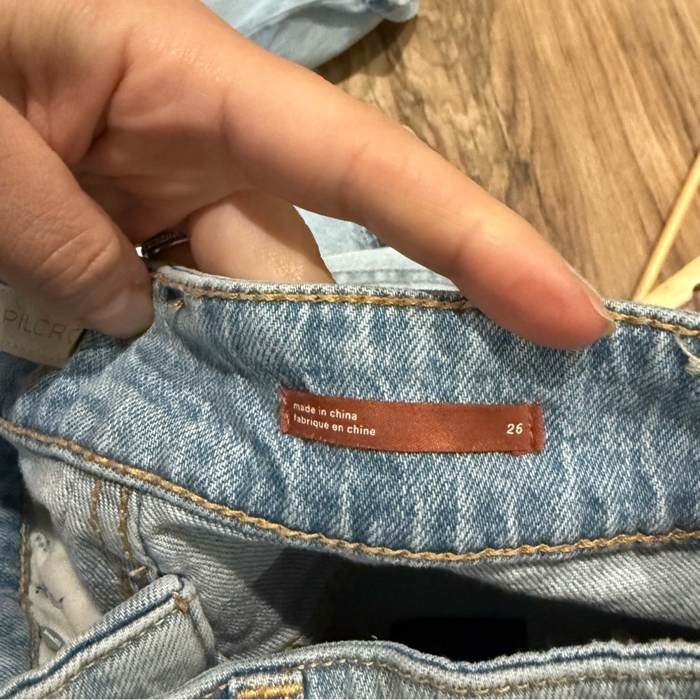 Anthropologie Pilcro The Vintage Straight Jeans Boho Embroidered - Picture 11 of 13